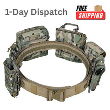 .BOMTURN 8 Piece Tactical Battle Belt with Pouches Duty Combat picture
