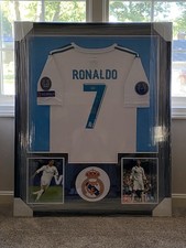 Cristiano Ronaldo Signed Framed Jersey Auto 42x34 Real Madrid Gorgeous L@@K  🔥 picture