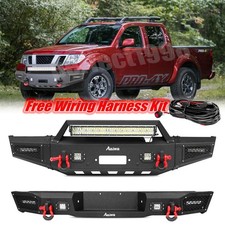Fits 2005-2022 Nissan Frontier Off-Road Steel Front Rear Bumper w/D-Rings + Wire picture