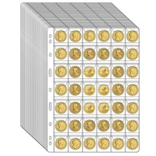 1260 Pocket Coin Collection Pages - 30 Sheets for Collectors, Storage & Display picture