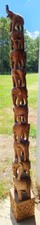 Special offer: 74'' Vintage hand-carved wooden ten-elephant tower totem pole picture