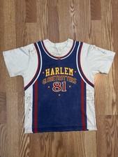 Vintage Harlem Globetrotters Autographed #81 Jersey T-Shirt: Made in USA Youth M picture