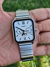 Casio MTP-M305D-1A2V Men's Stainless Steel Analog Watch - Moon Phase Dial - 50M picture