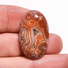 26.85 Ct. Natural Crazy Lace Agate Oval Cabochon Loose Gemstone 28X18X7 mm L-12 picture