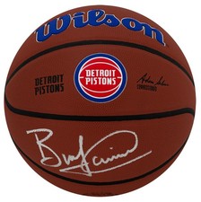 Bill Laimbeer Signed Pistons Logo Wilson Alliance NBA Basketball  (SCHWARTZ COA) picture