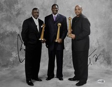 Joe Dumars & Charles Barkley HOF Signed/Autographed 11x14 Photo Sixers JSA 12225 picture