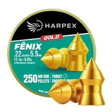 Harpex Fenix Gold .22 (5.5mm) Cal Airgun pellets  - Lead Pointed high precision picture