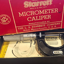 Starrett 436FL Outside Micrometer 0-1 in Mechanical 0.0001 in Resolution picture