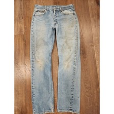 Vintage Levi's 501xx Jeans Distressed Thrashed Valencia, CA Factory USA 34x36 picture