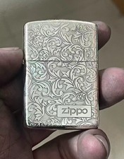 Silver Zippo Leaves 5 Sides Windproof Lighter picture