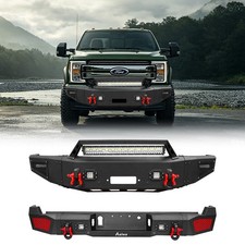 Front and Rear Bumper w/ LED Lights For 2017-2022 Ford F250 F350 F450 Super Duty picture