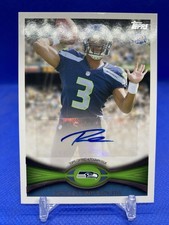 2012 Topps Russell Wilson Rc Auto SP Rookie Autograph #165 Seahawks Flagship 🏈 picture