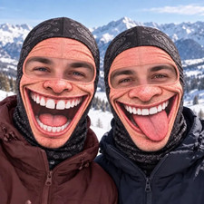Personalized Funny Ski Mask, Winter FaceMask, Crazy Face, Novelty Snow Gifts picture