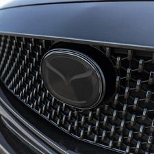 For 2017-2024 Mazda CX-5 Front Emblem Insert Decal Vinyl Dark Smoke picture