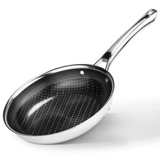 10 Inch Tri Ply Stainless Steel Skillet with Quick Even Heating for Kinchen Gas picture