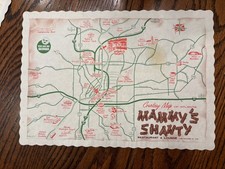 Rare Vintage Mammy’s Shanty Placemat Map of Atlanta picture