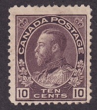 MATT'S STAMPS CANADA SCOTT #116 KING GEORGE V 10-CENT ISSUE OF 1912, MRG picture
