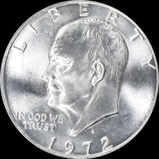 1972-S Eisenhower Silver Dollar Choice/Gem BU picture