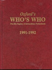 Oxford's Who's Who - Elite Registry Extraordinary Professionals 1991-1992   picture
