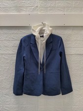 New Evereve Women's Dawson Blazer Navy Sz L picture