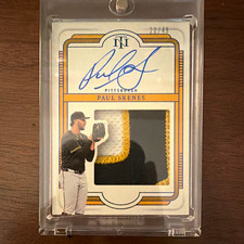 READ DESCRIPTION-Panini 2025 Nat Treasures Paul Skenes Blue /49 Patch Auto Chase picture