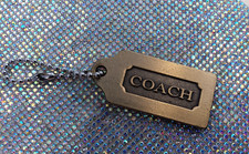 Vintage COACH Logo Brass Metal Hang Tag Replacement picture