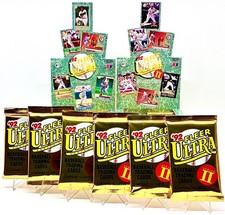 [6x LOT] 1992 Fleer Ultra Baseball Hobby Wax Factory Sealed Series 1 & 2 Packs picture