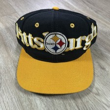 VTG Pittsburgh Steelers Snapback Hat NFL Football Logo 7 Black Yellow Wool Cap picture