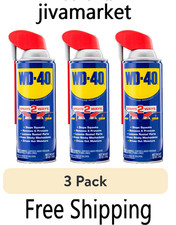 WD-40 Multi Use Lubricant Spray 12 oz Smart Straw 2 Way Formula Pack of 3 picture