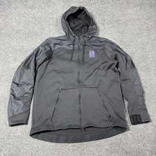 Northwestern Wildcats Jacket Mens XL Black NCAA Football Under Armour Hooded picture