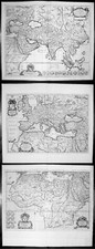 1650 Jan Jansson & Nicolaas Blankaert 3 Large Antique Maps Europe, Asia & Africa picture