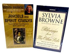 VTG Psychic Sylvia Browne ANGELS Audio Cassettes Lot of 2 NEW Spirits Self Help picture