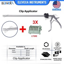 ELEVEXA Laparoscopic Clip Applicator 5mm 28cm with  3X Titanium   Clips Applier picture