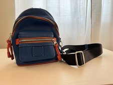 COACH PACIFIC BLUE LEATHER ACADEMY 15 MINI BACKPACK 912 picture