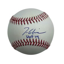 Autographed/Signed Tom Glavine HOF 14 Rawlings ROML Baseball JSA COA picture
