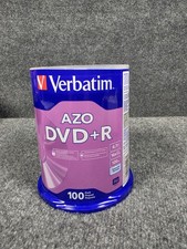 Verbatim AZO DVD+R 4.7GB 16x 120min Blank Media Discs 100 Pack Spindle 95098 picture