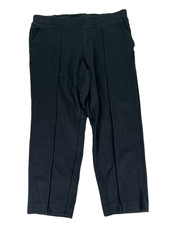 J.Crew Women's Black Seamed Front Pull On Straight Leg Pants - L Petite picture