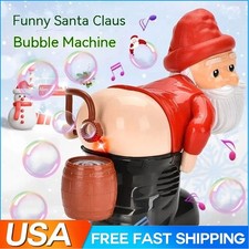 Santa Claus Bubble Maker Toy Funny Automatic Fart Bubble Machine w/ Light Music picture