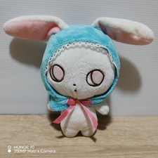 San-X Ruu & Suu Blue Hood Plush Doll Toy White Rabbit Vintage Japan 9.5