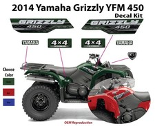 2014 Yamaha Grizzly 450 4x4 2x4 Emblem OEM Decal Graphics Sticker Kit picture