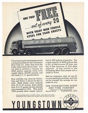 1937 Youngstown Sheet & Tube Co. Ad: YOLOY Martin Oil Co. Gas Tanker picture