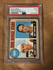 1968 Topps Johnny Bench/Ron Tompkins #247 Cincinnati Reds MLB Rookie PSA 3 picture
