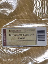 LONGABERGER BUTTERNUT FABRIC 5 YARDS JUTE BEIGE MPN 23072119 picture
