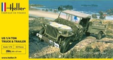 Heller 79997 Mercedes-Benz 1:72 Scale US 1/4 Ton Truck and Trailer Model picture