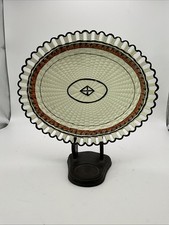 Antique Wedgwood Etruscan Creamware Pierced Rim Oval Platter Neale Bailey picture