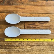 Pair of 12” Yogurtland Giant Spoons - Very Rare Lilac Blue Color - Qty 2 picture