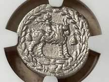 Roman Republic Mn. Fonteius C.f. AR Denarius NGC XF 85BC picture