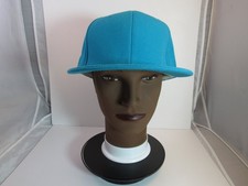 Hatco Hat Men's 7 5/8 Original Flat Fitted Cap Teal Blue Premium Headwear picture