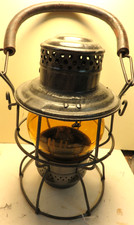 Burlington Route Lantern AMBER globe Adlake Kero picture