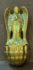 Zsolnay Pecs Hungarian Green Eosin Pattern Holy Water Tank picture